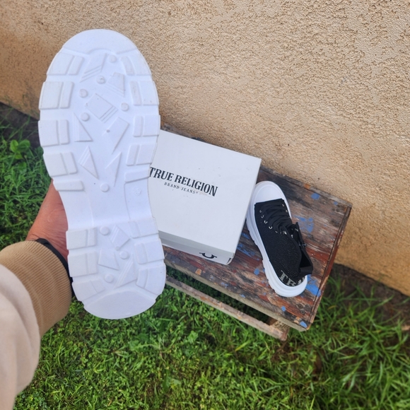 True Religion Women's Jannesa High Top Platform Rhinestone Sneakers - Picture 2 of 6